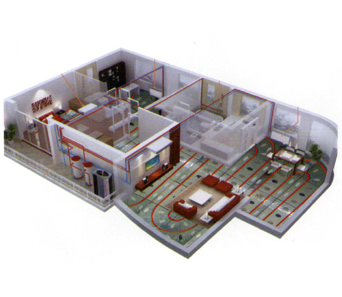 地暖-住宅小区楼层模块地暖安装应用